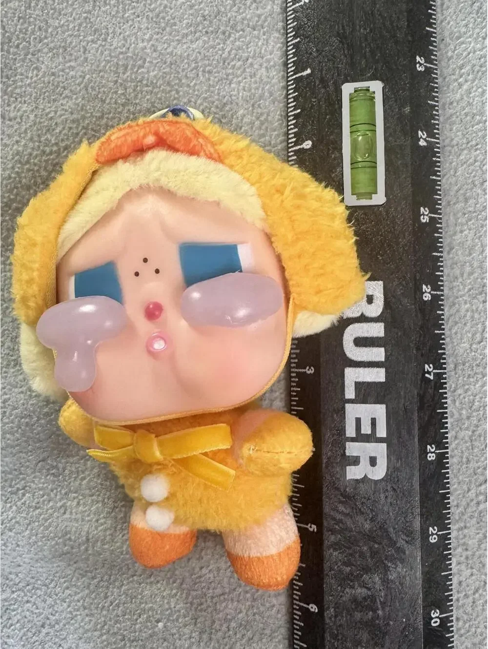pop mart crybaby‎ crying again series plush vinyl doll yellow hood kawaii 4in